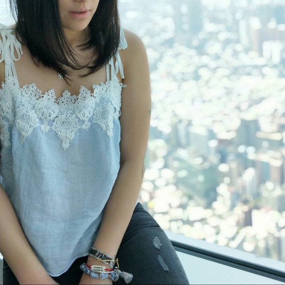 Anthropologie Lace Embroidery Tank Top Size S - Picture 5 of 5